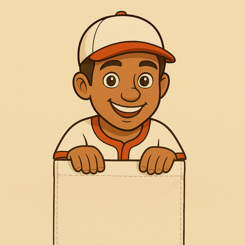Classic Pocket Person Tee - Baseball Player