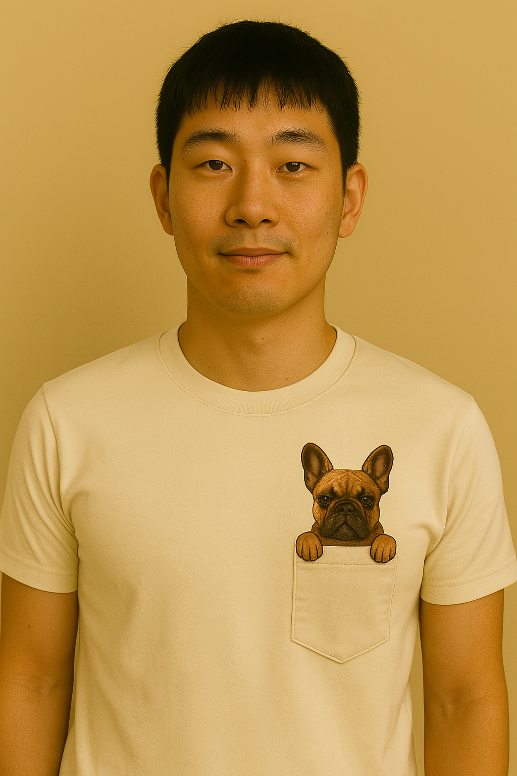 Classic Pocket Person Tee - French Bulldog