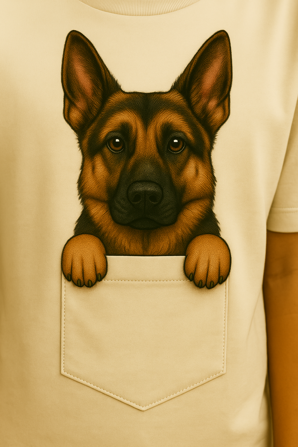 Classic Pocket Person Tee - German Shepard