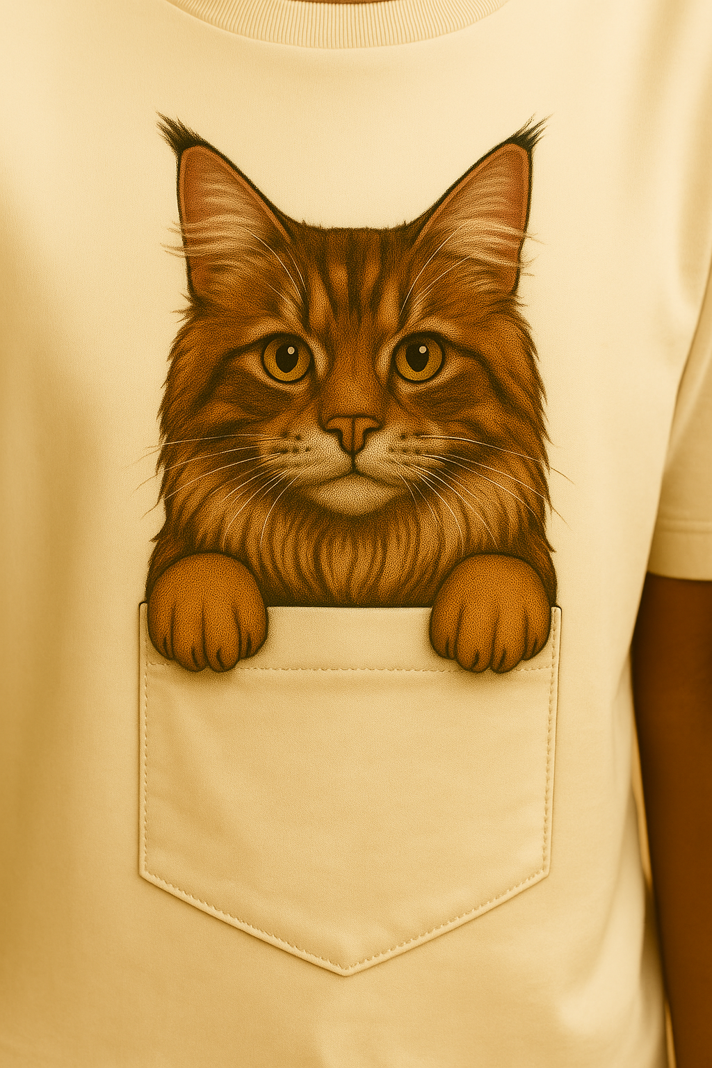Classic Pocket Person Tee - Maine Coon