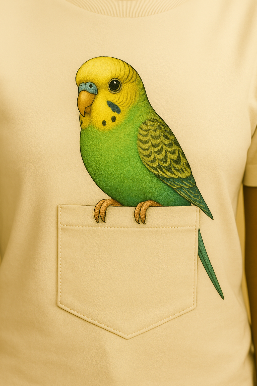 Classic Pocket Person Tee - Parakeet